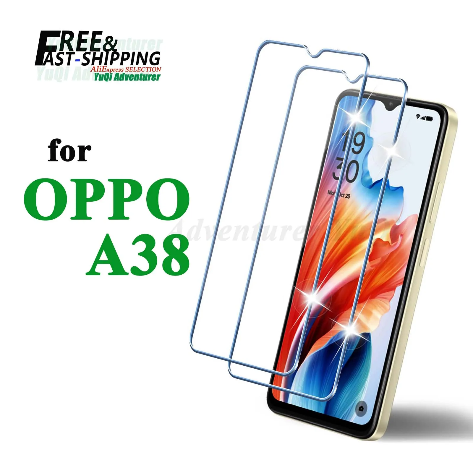 Screen Protector For OPPO A38 Tempered Glass SELECTION Free fast Shipping 9H HD Clear Transparent Case Friendly