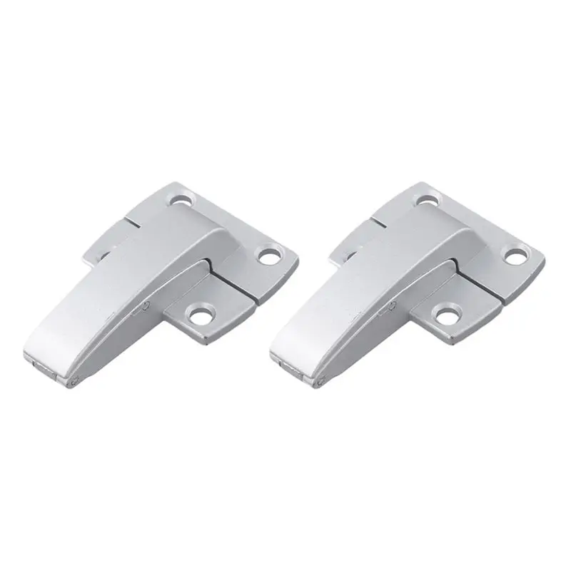 B23B Zinc Alloy Folding Door Hinges 124X50mm Flip Over Hinge For Cabinet Furniture, Silver Space-Saving Design