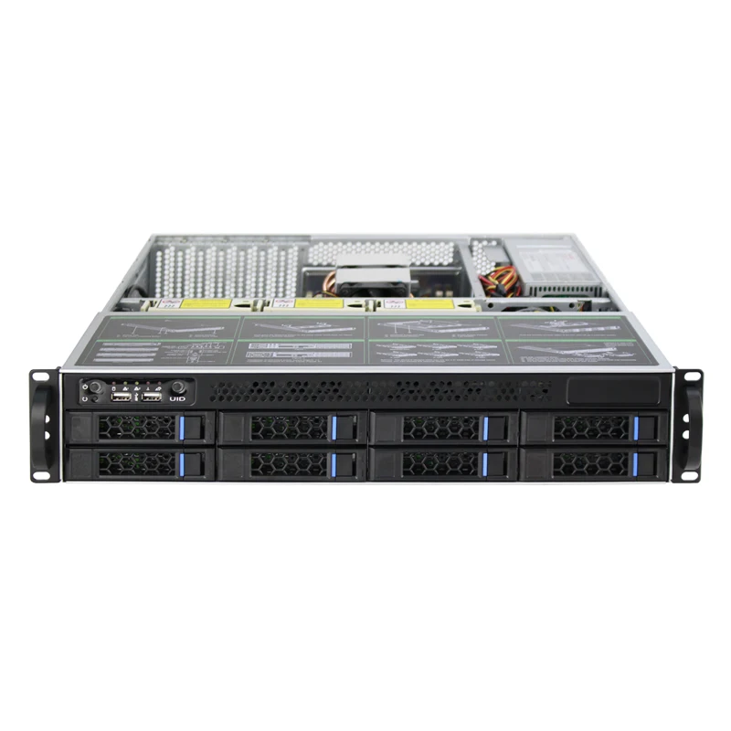 2u 8bays 560mm Server Chassis Server case  4+4 NVME Backplane Factory Direct Sales Custom  2U Server Case