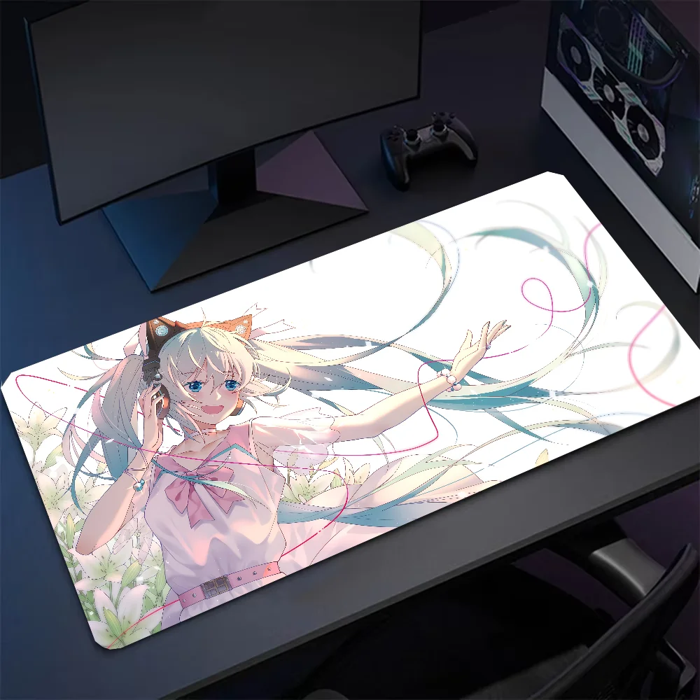 Anime Girl Hatsune M-Miku Mousepad Large Gaming Mouse Pad LockEdge Thickened Computer Keyboard Table Desk Mat