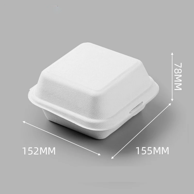 10pcs disposable lunch box cake box food storage containers puff tray biodegradable microwaveable burger bento box Kitchenware