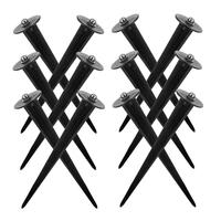 12 Pcs Solar Ground Pole Outdoor Light Stakes Spikes Artificial Christmas Lights Aluminum Yard