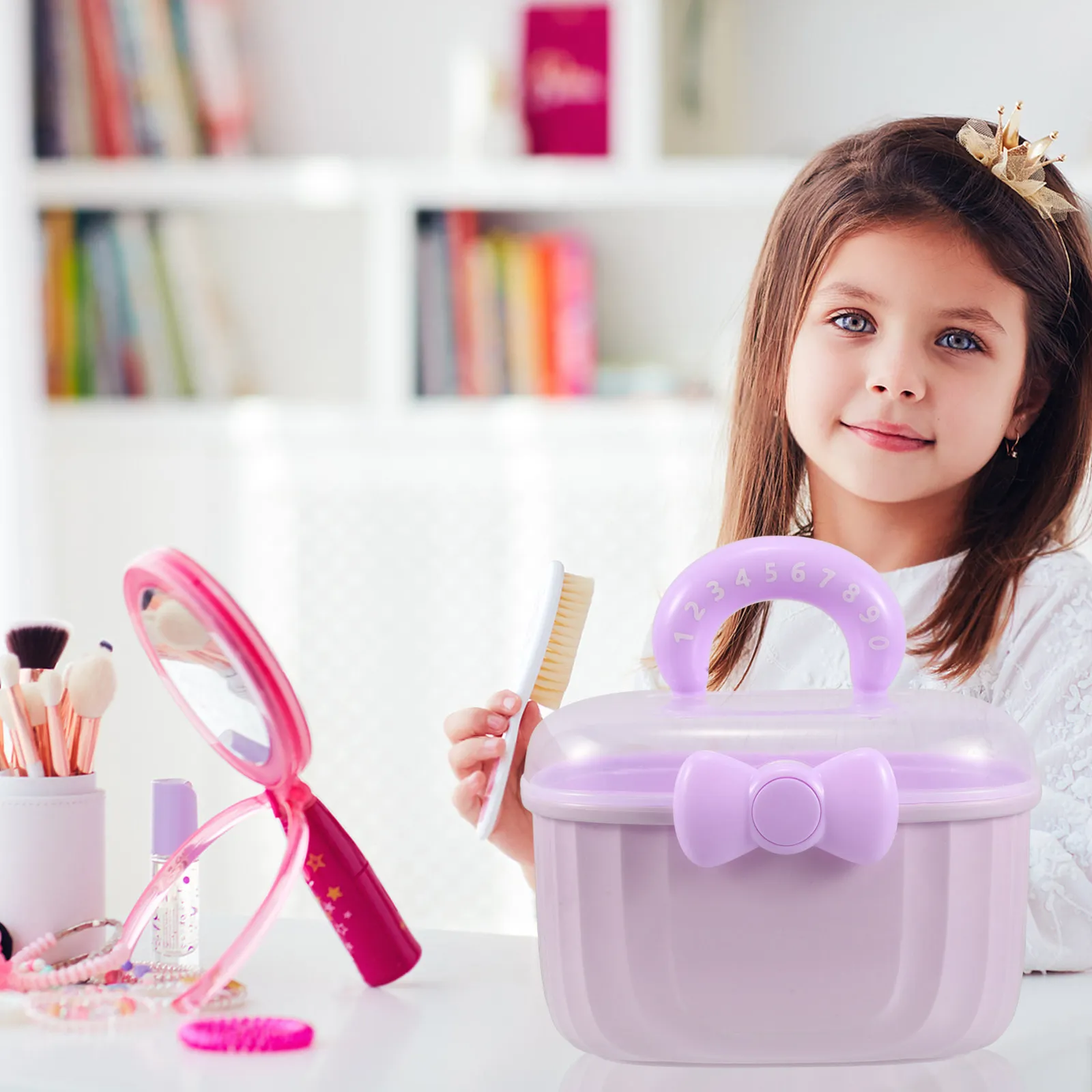 

Butterfly Knot Jewelry Box Double Layer Portable Storage Container For Women Hair Accessories Organizer Makeup Trinket