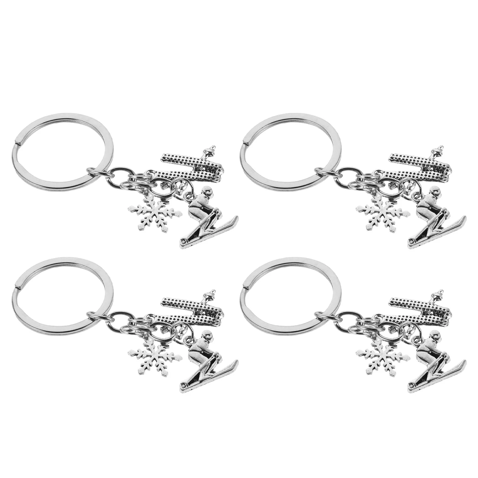 

Ski Keychain Waterproof Rustproof Metal Key Holder for Outdoor Lovers Skiing Themed Gift for Him Her Winter Activity Gear