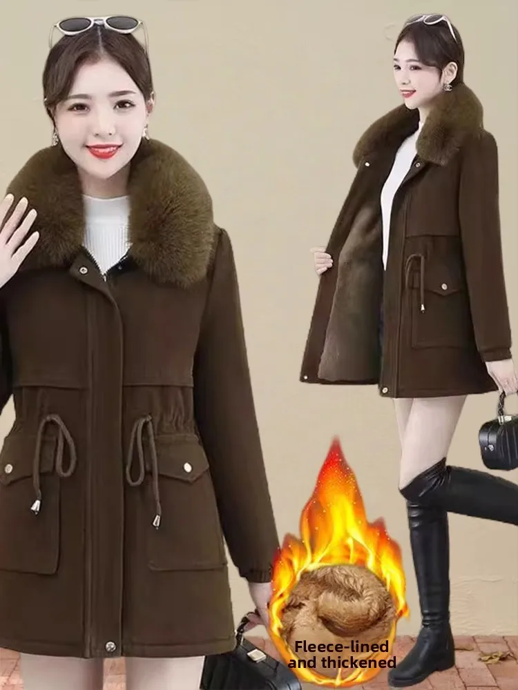 Coreano sle commute solto preguiçoso sle para baixo algodão jaet feminino inverno quente fino longo sve ort casaco