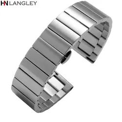 Stainless Steel Watch Band for Huawei Gt2 Strap Wristband for Samsung Galaxy Watch 3/4 Band 20mm 22mm Butterfly Buckle Metal