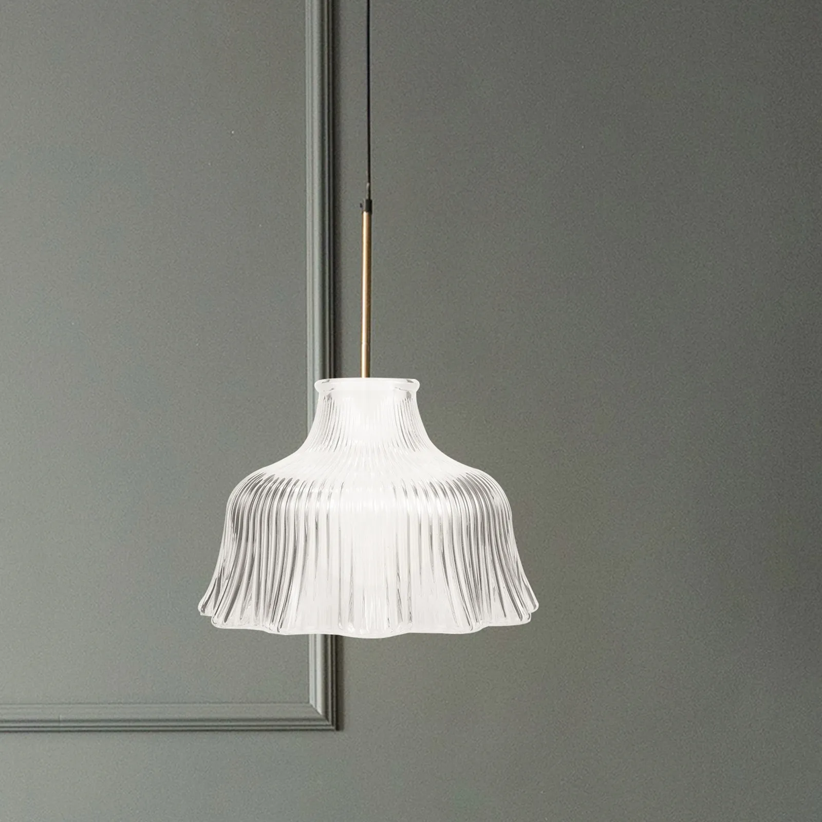 Pendant Light Glass Shade Thick Handcrafted Beveled Hammered Design for Hanging Lamp Chandelier Replacement Pendant Light Shade