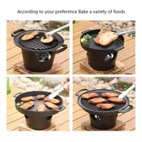 Mini Grill Stand Fire Stove Barbecue Oven Grill Home Outdoor Camping Alcohol Stove BBQ Cooking Garden Party Roasting Meat
