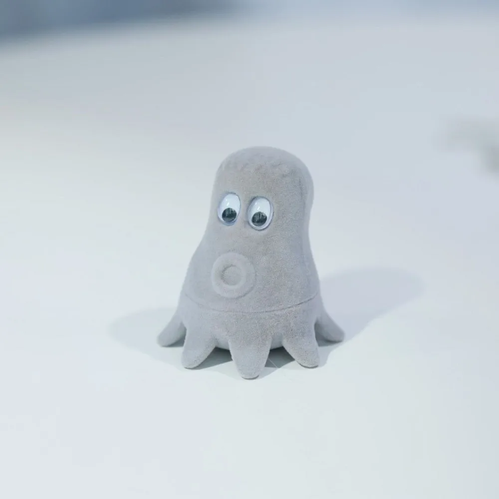 

Флокированная шкатулка для драгоценностей в виде льва, крокодил, осьминог, щенок, коробка для колец, креативный многофункциональный органайзер для ожерелья с изображением коалы