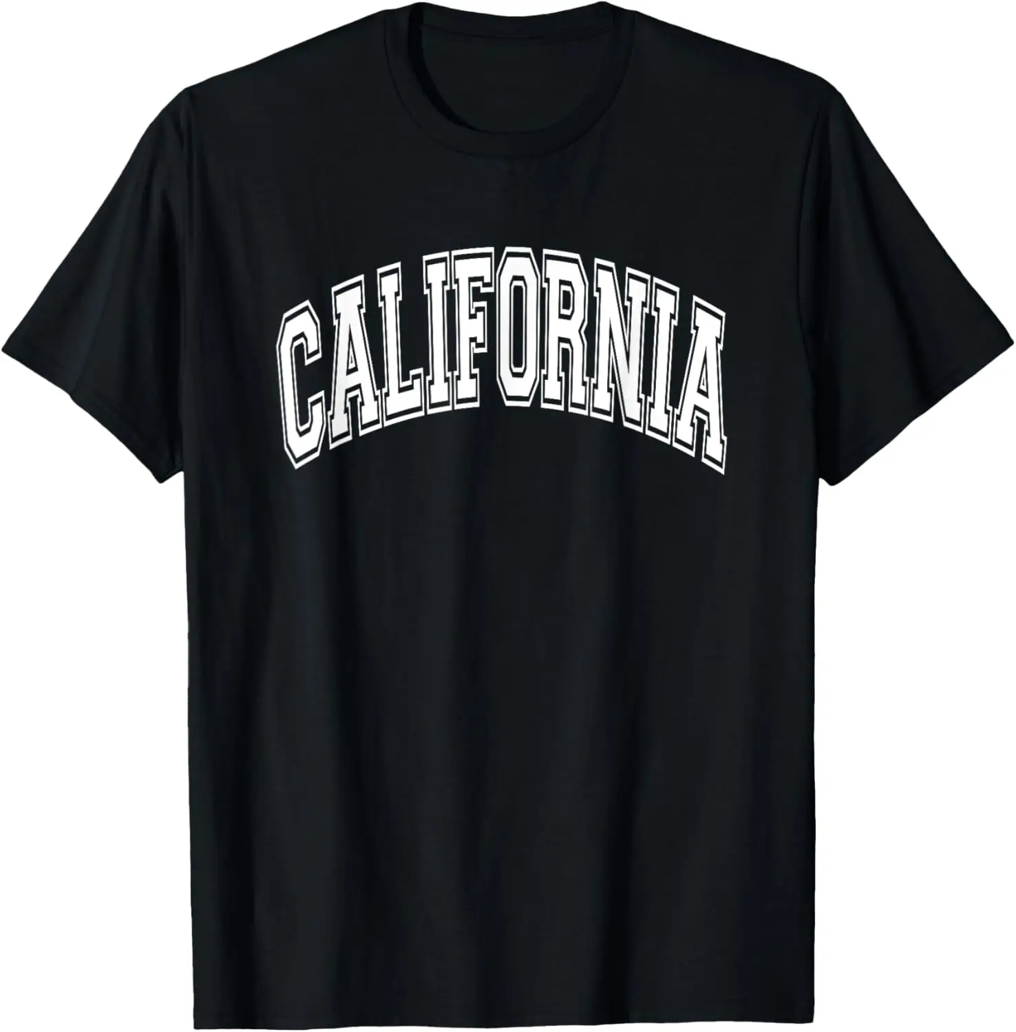 California Arched White Text T-Shirt