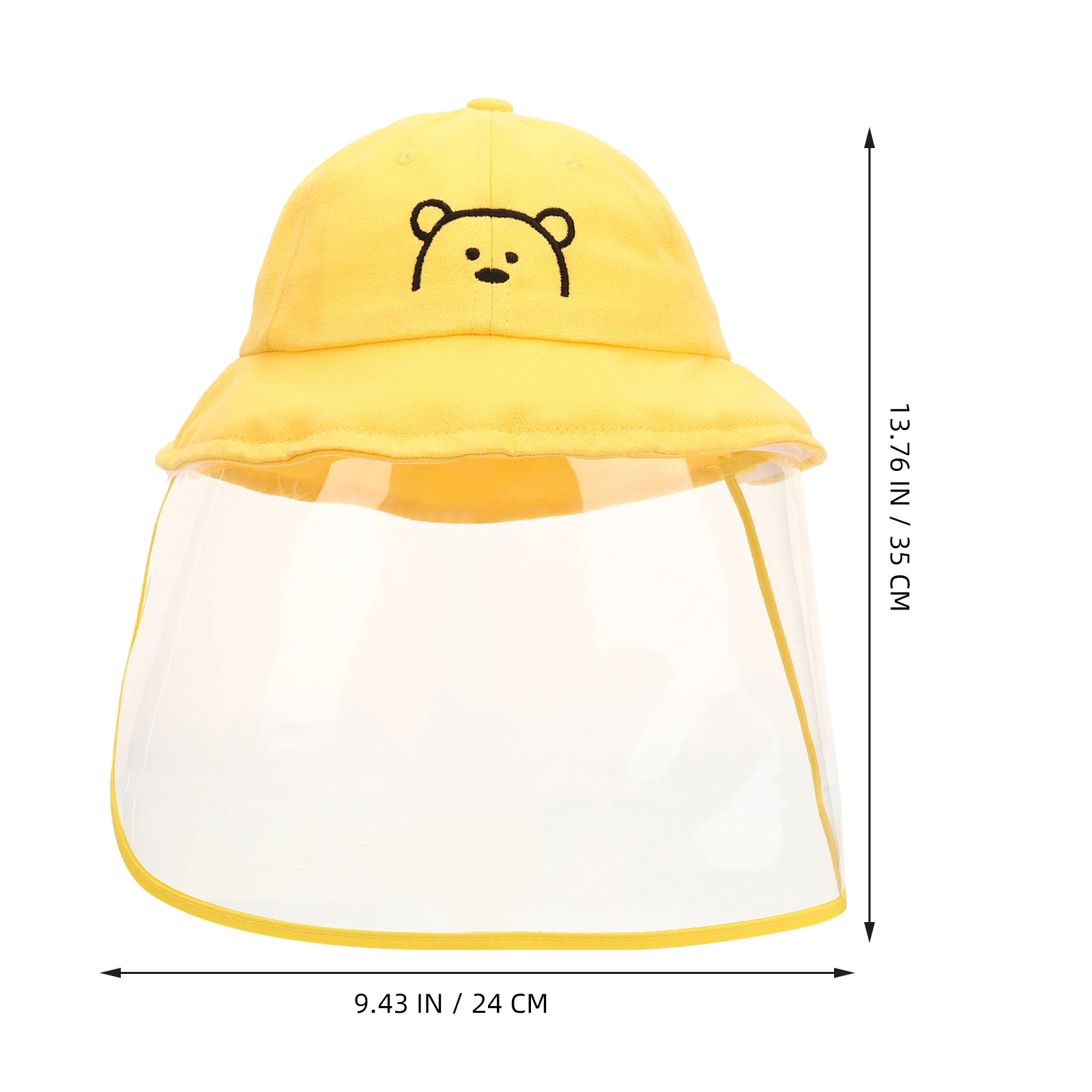 قبعة شمس للفتيات الصغيرات قبعة دلو صفراء للأطفال الصغار لحماية الوجه وخفيفة الوزن وسهلة التخزين #1