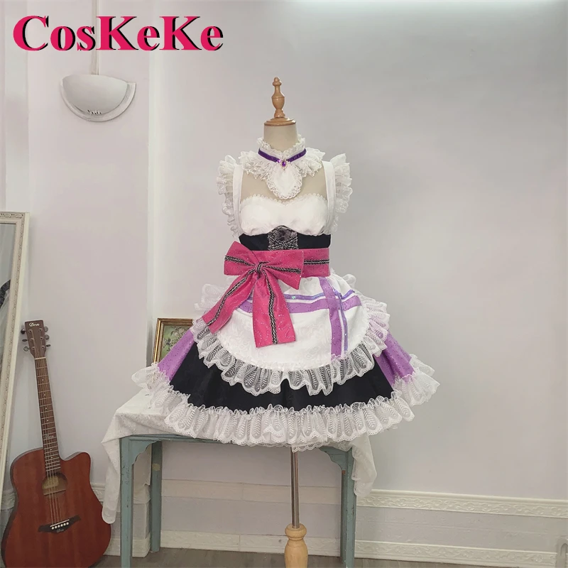 CosKeKe Tojo Nozomi Cosplay Anime LoveLive Costume Gorgeous Elegant Sweet Maid Dress Halloween Carnival Party Role Play Clothing