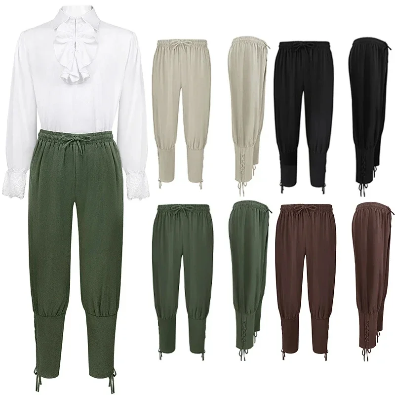

Medieval Four Color Retro Performance Suit Leggings Pirate Ship Cosplay Suit Casual Pants Halloween Pirate Costume
