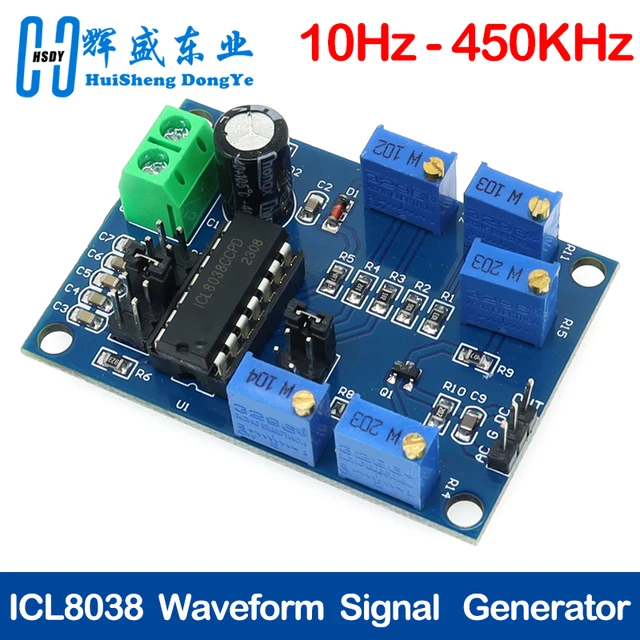 ICL8038 Źródło sygnału o niskiej częstotliwości sinusoidalnej Moduł generatora sygnału sinusoidalnego 10HZ-450KHZ 12V-15V Trójkątna kwadratowa fala sinusoidalna
