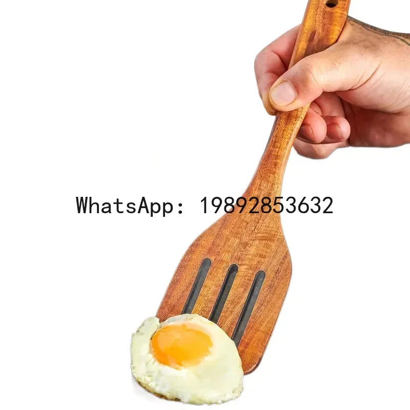 Acacia wood wood spoon lettering small soup long handle large spoon wine spoon wooden kitchen utensils set