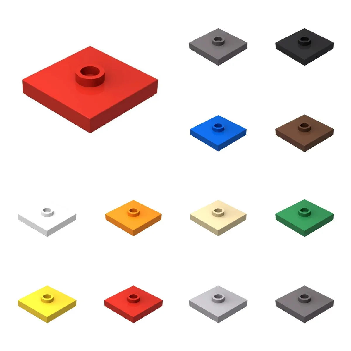 50pcs Building Blocks 87580 แผ่นดัดแปลง 2x2 สตั๊ดกลางอิฐคอลเลกชัน Modular ของเล่นสําหรับการวิเคราะห์ MOC