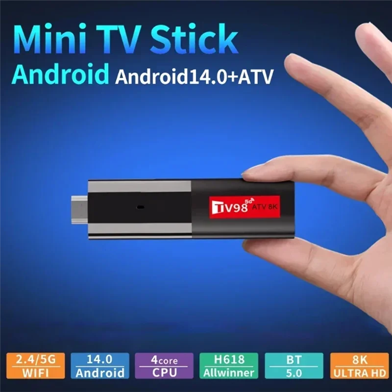 

【CLEARANCE】Smart TV Allwinner H618 Set-Top Box TV98 2GB 16GB Ultra HD 4K Media Player TV Control