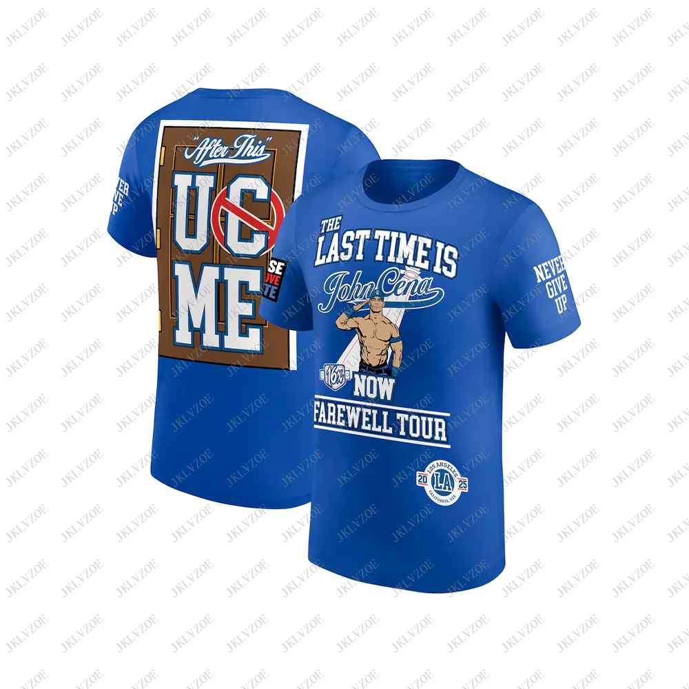 John Cena Youth Farewell Tour 2025 Los Angeles Cotton Top Kids Clothes T Shirt Men Teenager Boys Tee 500 Level Hustle Loyalty