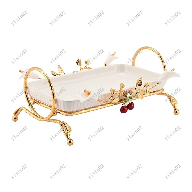 

Metal Art Fruit Plate Creative Dessert Cake Stand for Home Living Room Coffee Table