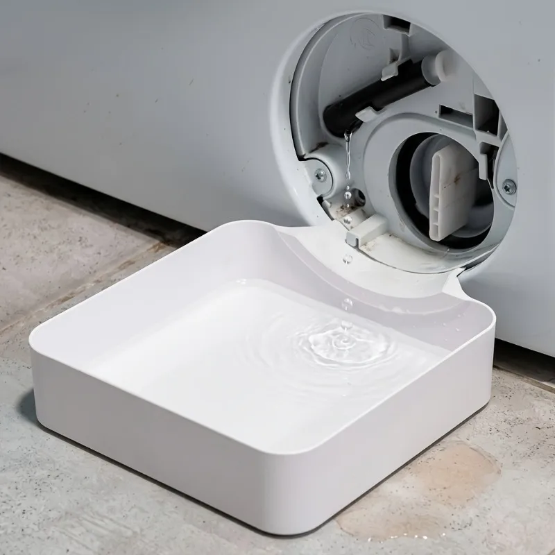 Washing Machine Drain Tray, Leak-Proof Drip Pan with Durable Plastic Construction Easy-Clean Design for Home Laundry Maintenance