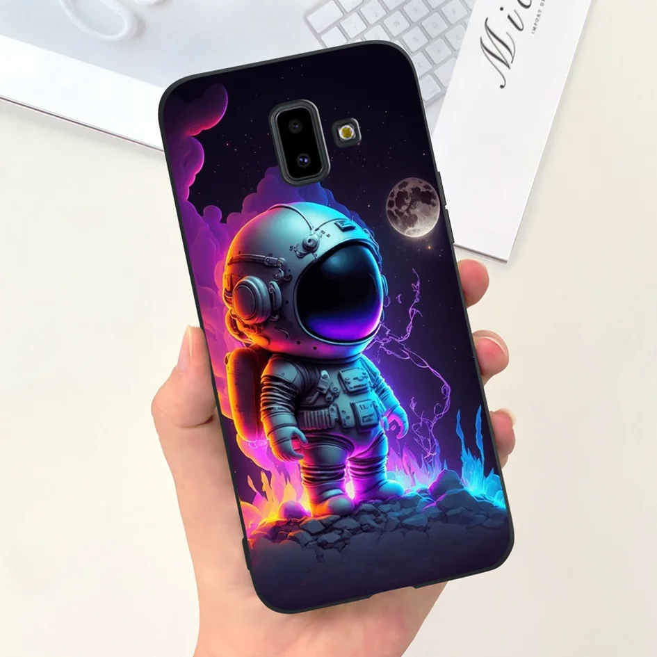 For Samsung Galaxy J4 J6 Plus 2018 Case Popular Flower Soft Silicone Phone Back Cover For Samsung J6Plus J4Plus J610F J415F Capa