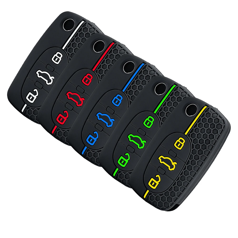 Silicone Car Key Case Cover Shell for Audi A4 B6 B5 A3 A1 A6 C5 A2 TT Mk1 S3 S4 S6 RS6 A8 Wallet Holder Key Protector