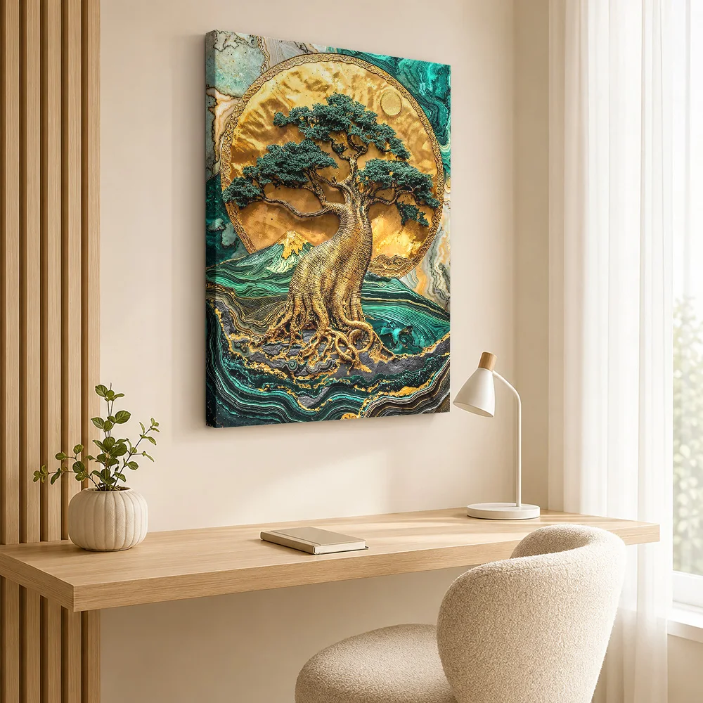 Guardian of the Savannah Canvas Poster Custom Photo Japanese Inspired Wall Paintings Decoration for Office Gift for Collectors