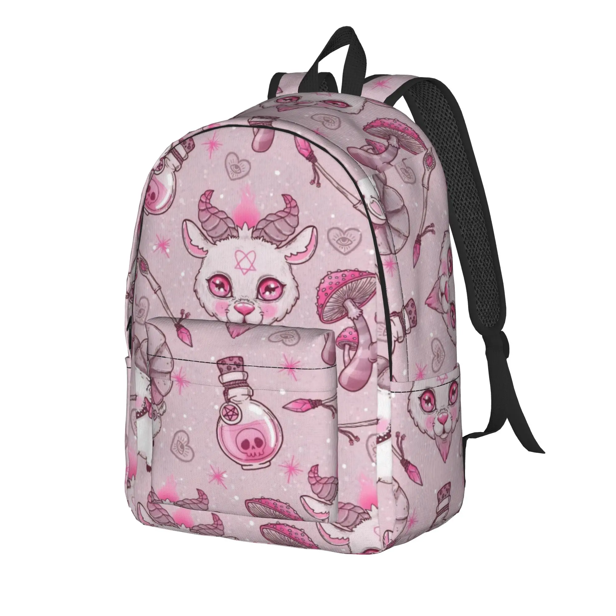 Halloween Gothic Classical Backpack Outdoor Student Work Mystical Magics Daypack for Men Women Laptop Shoulder Bag