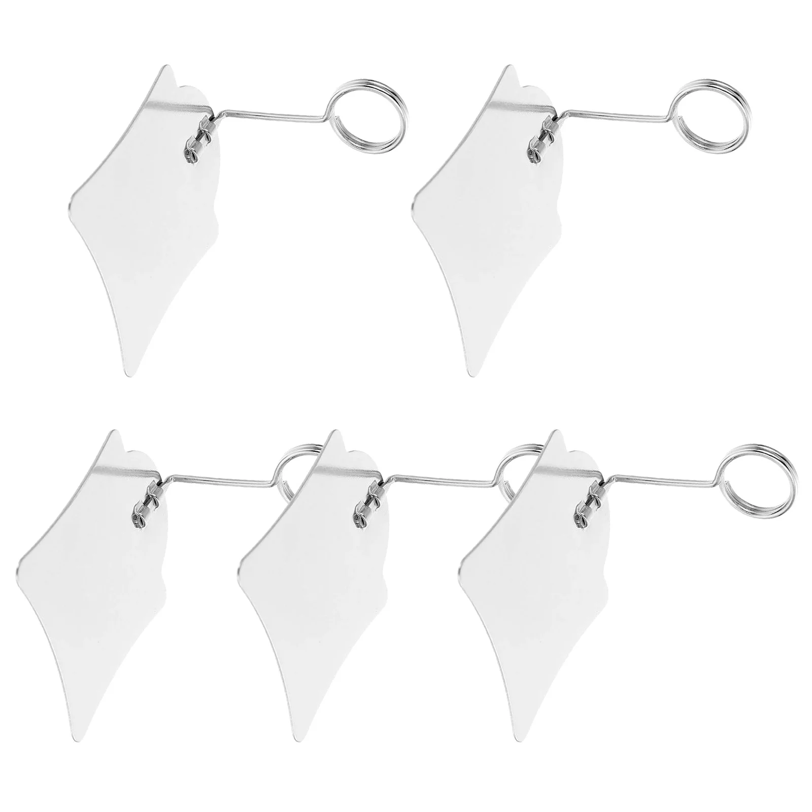 

5 Pcs Price Tag Clip Shelf Label Holders Sign Clips Grocery Table Number Silver Product Stand Food Display