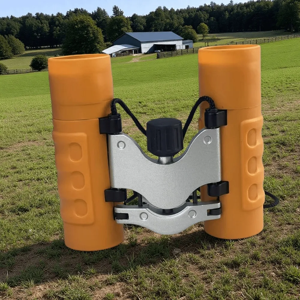 

【Незаменимый аксессуар для карнавалов】 Желтый мини-бинокль с высоким увеличением, портативный, компактный, для концертов и музыкальных фестивалей