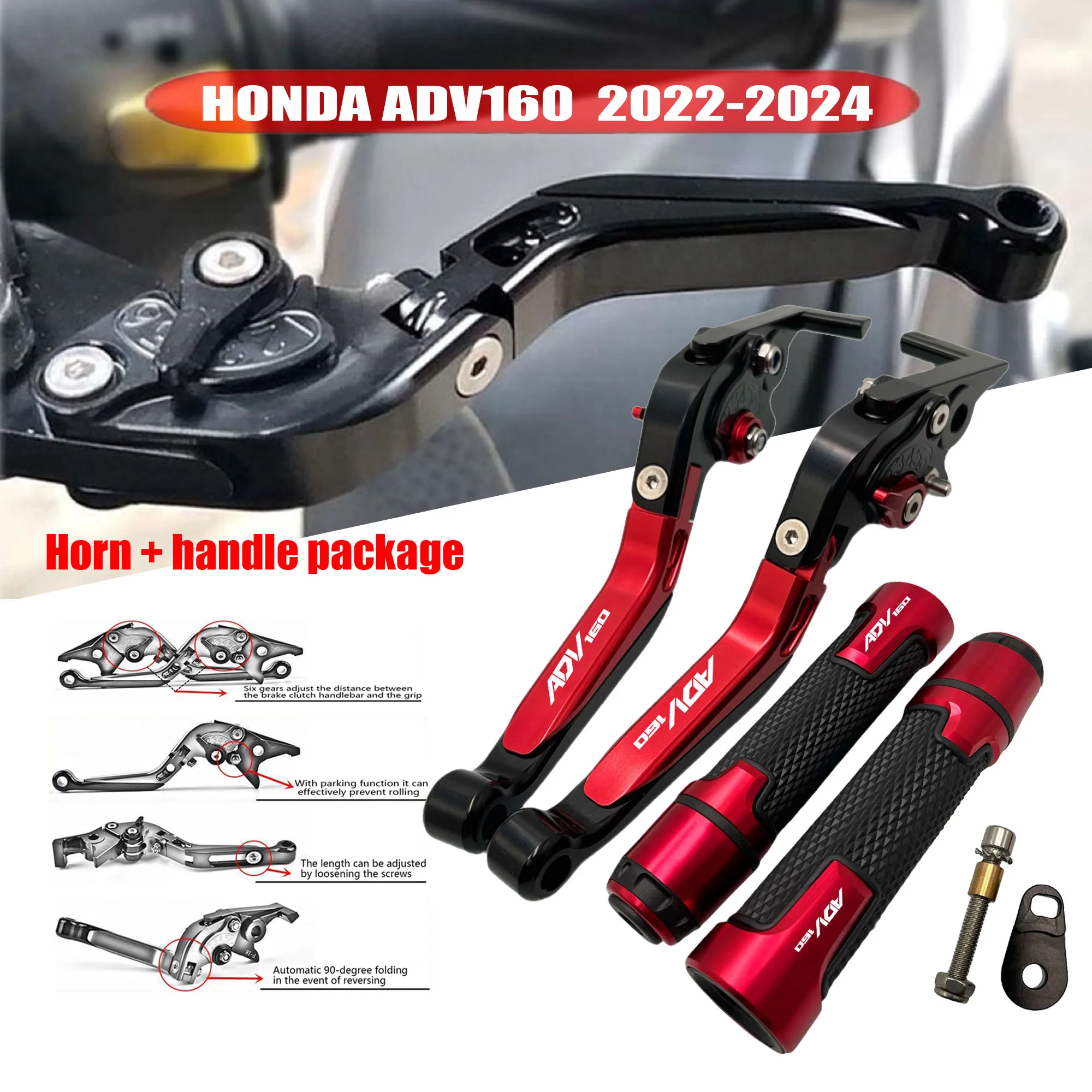 New For HONDA ADV 160 2021 2022 2023 Motorcycle Accessories CNC Adjustable Brake Handle Clutch Lever