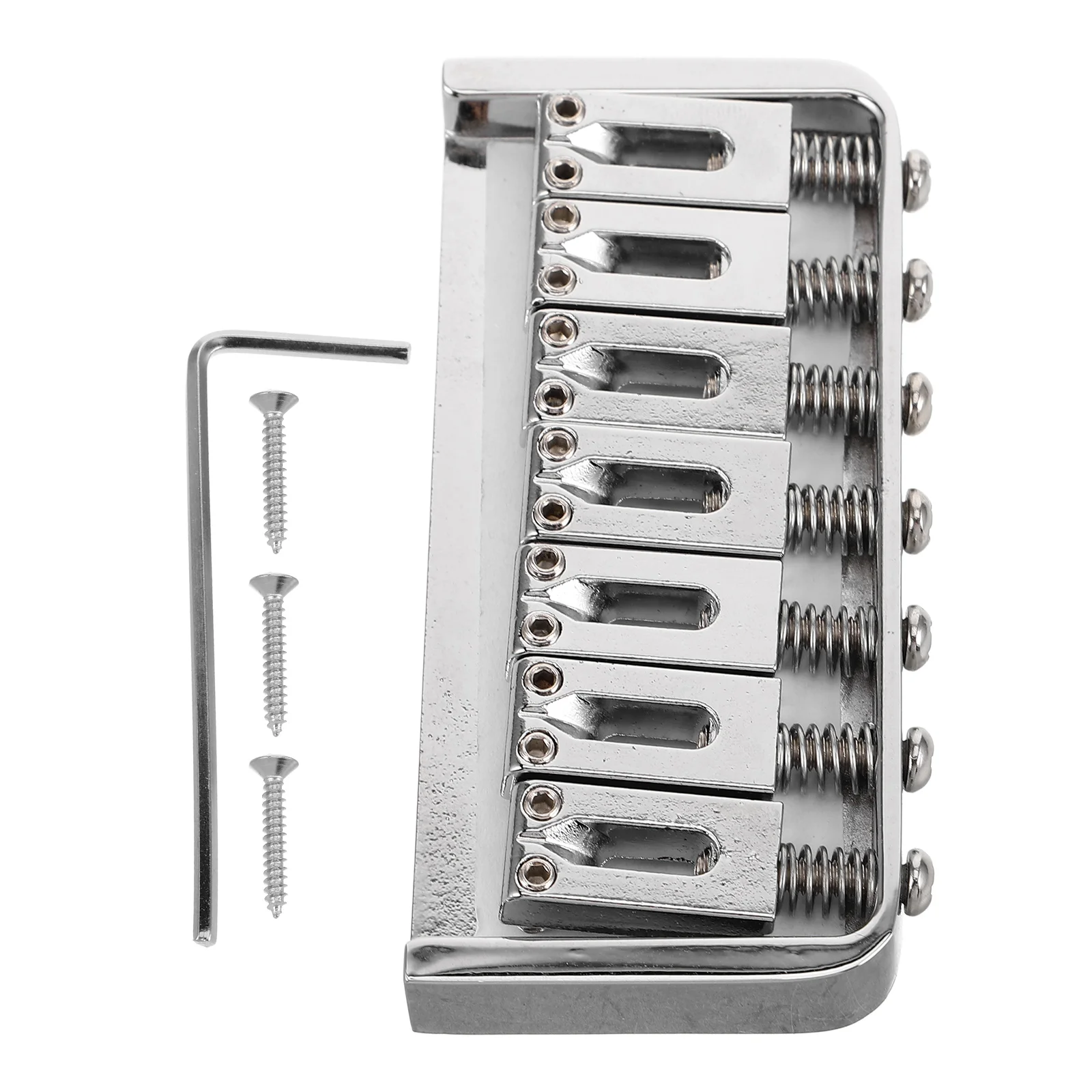 

Electric Guitar Bridge 7 String Fixed Tailpiece Zinc Alloy 82mm Smooth Edges Replacement Saddle Part guitar bridge part