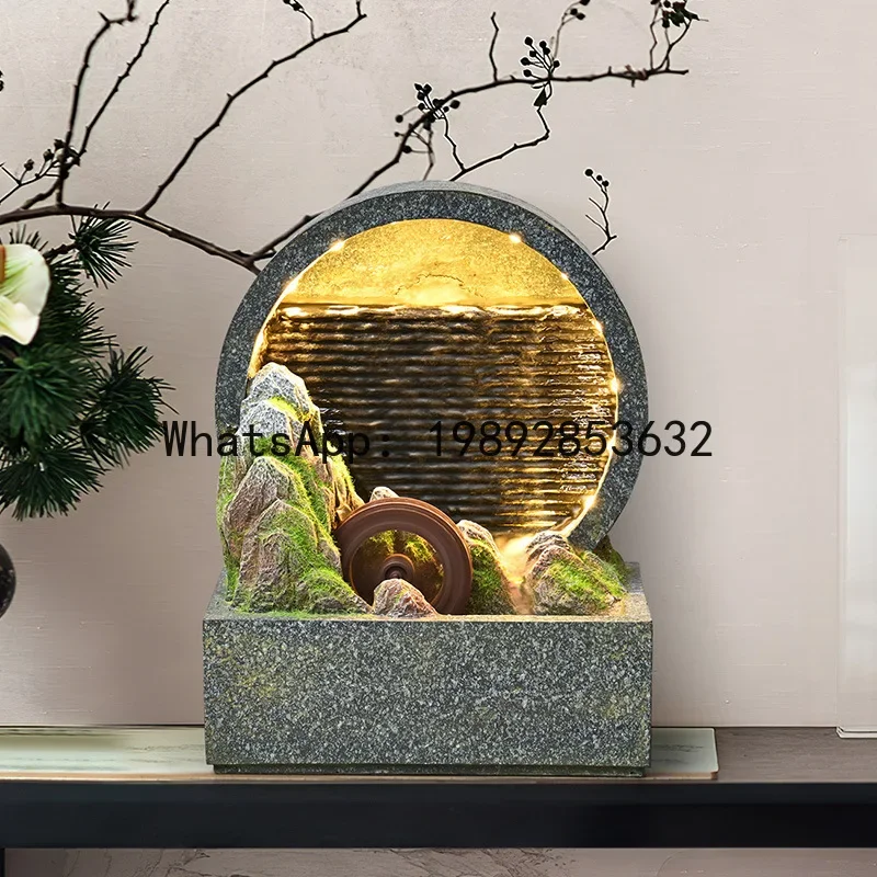 Z2-28  Modern Floor Water Fountain Ornament European Style Home Living Room Entrance Decoration Wealth-Attracting Opening Gift