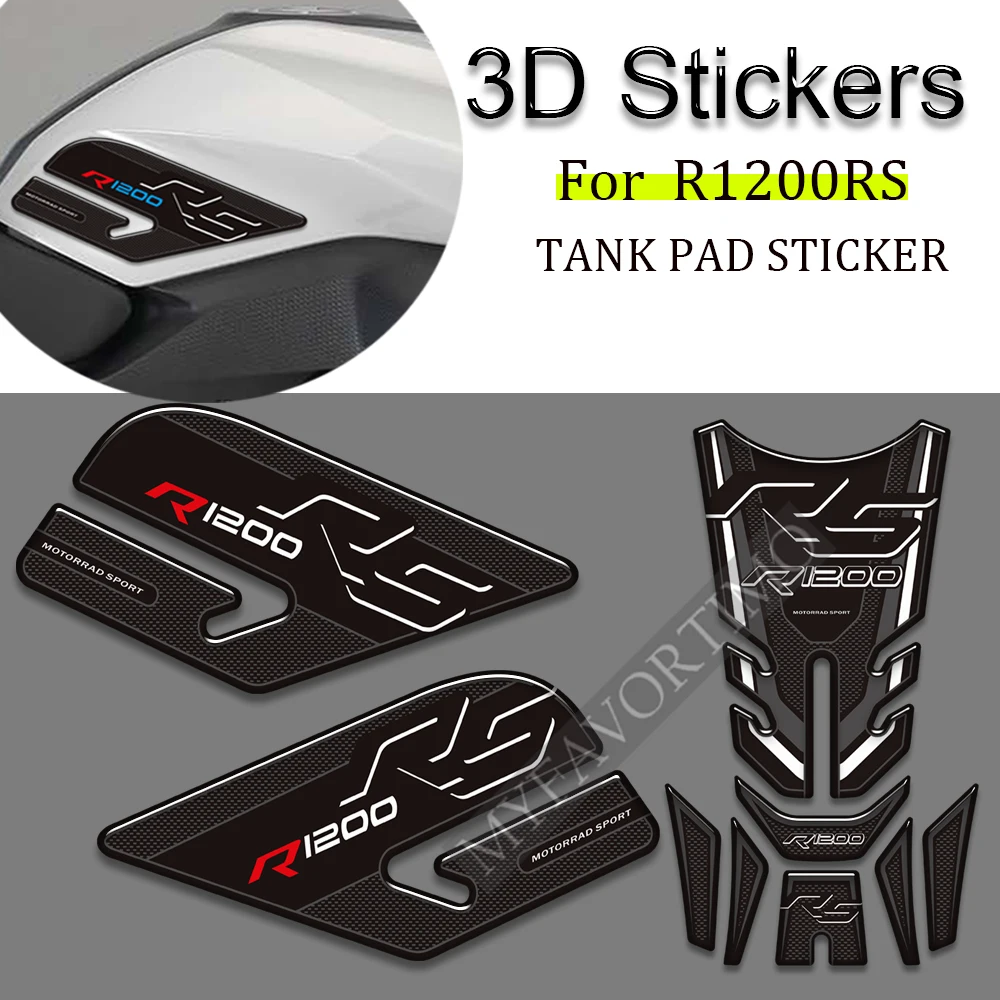 

For BMW R1200RS R 1200 RS R1200 Motorcycle Tank Grips Pad Stickers Decals Gas Fuel Oil Kit Knee Fish Bone Protector