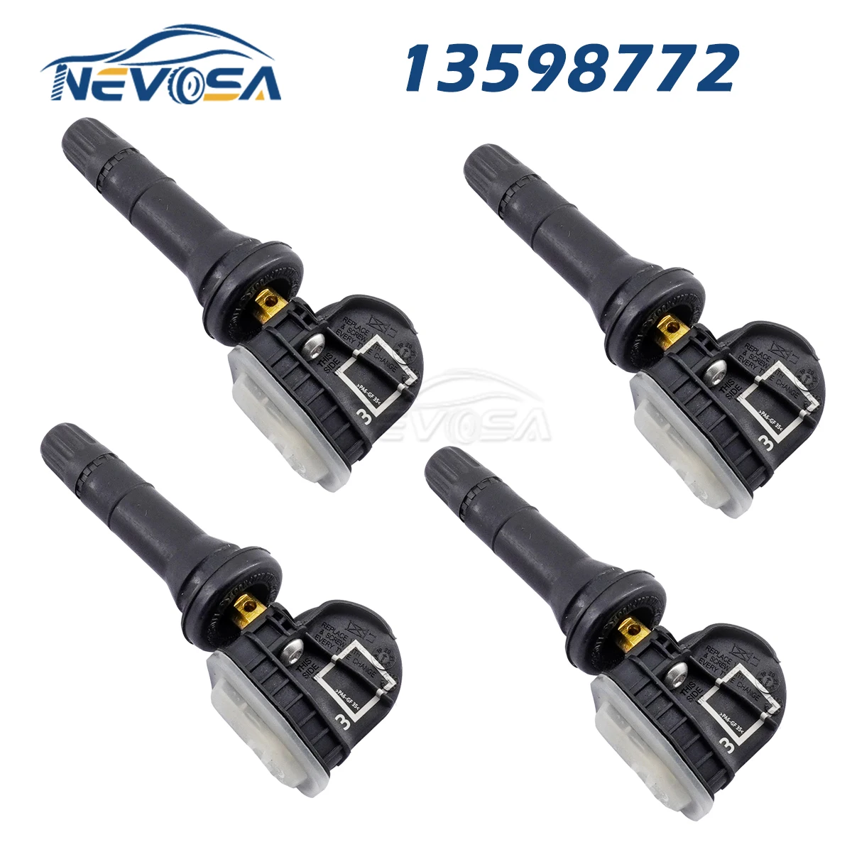 NEVOSA 13598772 TPMS For Buick Envision Verano GMC Canyon Terrain Chevrolet Colorado Spark Malibu Fleet Suburban Volt Tahoe 4PCS