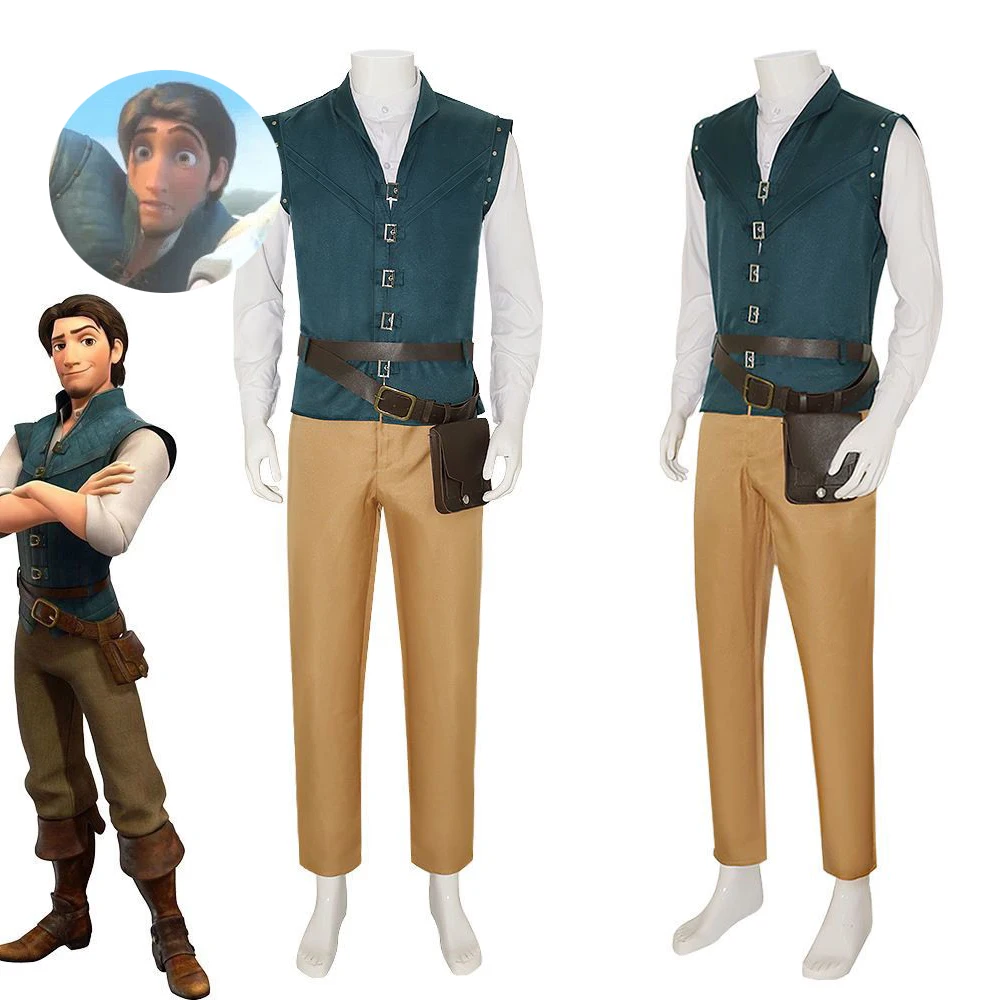 Anime Flynn Rider Cosplay Kostüm Erwachsene Karneval Uniform Set Halloween Anime Halloween Performance Kostüm