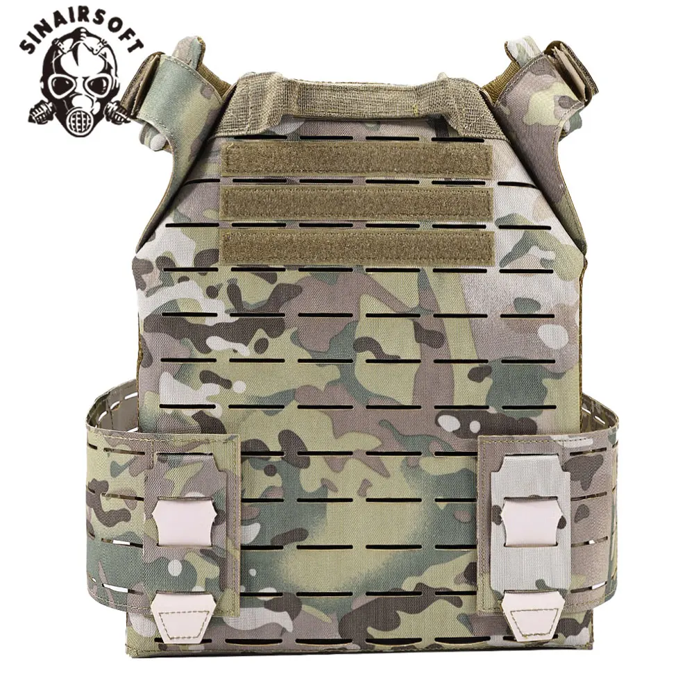 SINAIRSOFT Tactical Nylon Laser Cut Vest With Quick Release Security Molle Multi-camo Plate Carrier Chaleco Hunting Vests