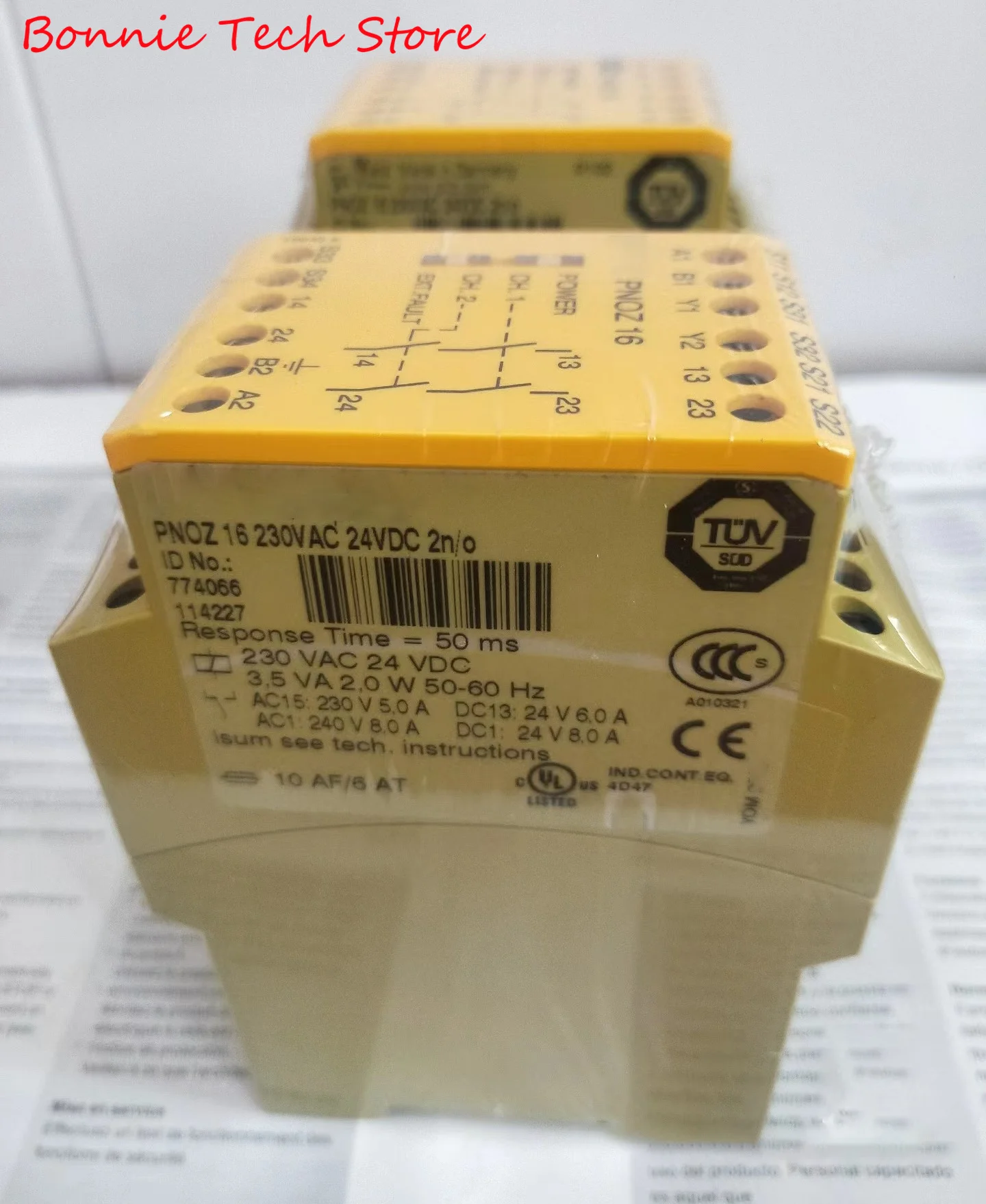 774066 for PILZ Safety relay (standalone), PNOZ 16 230VAC 24VDC 2n/o