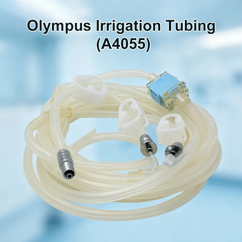 Olym A4055 Endoscopy Irrigation Tube (Medical Grade PVC/Silicone/PE) Single Use Disposable Compatible Urology Endoscope Pump