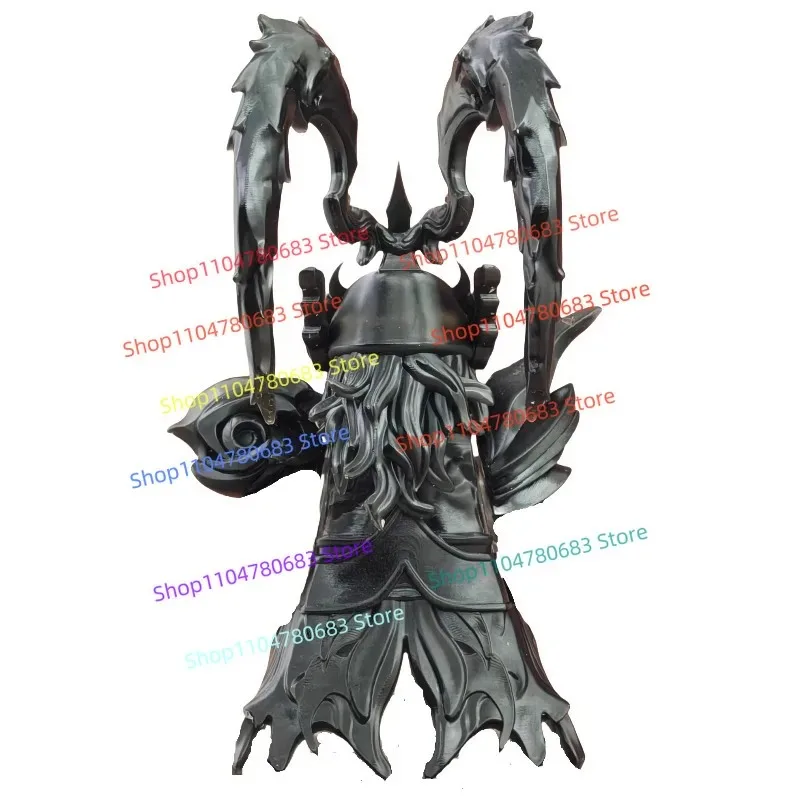 MOC Building Blocks Mini Figure Black Three Kingdoms Lü Bu Assembly Model Ornament Anime Cartoon Toy Holiday Gift Collection