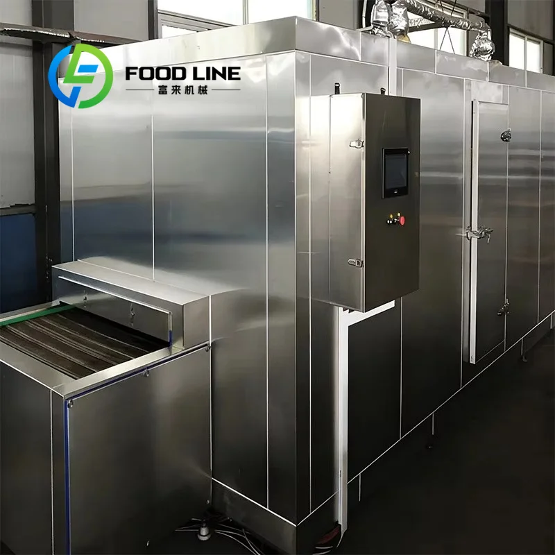 IQF Tunnel Freezer Sealed Tunnel Structure Prevents Air Infiltration To Stabilize Internal Low Temperature Freezing Environment