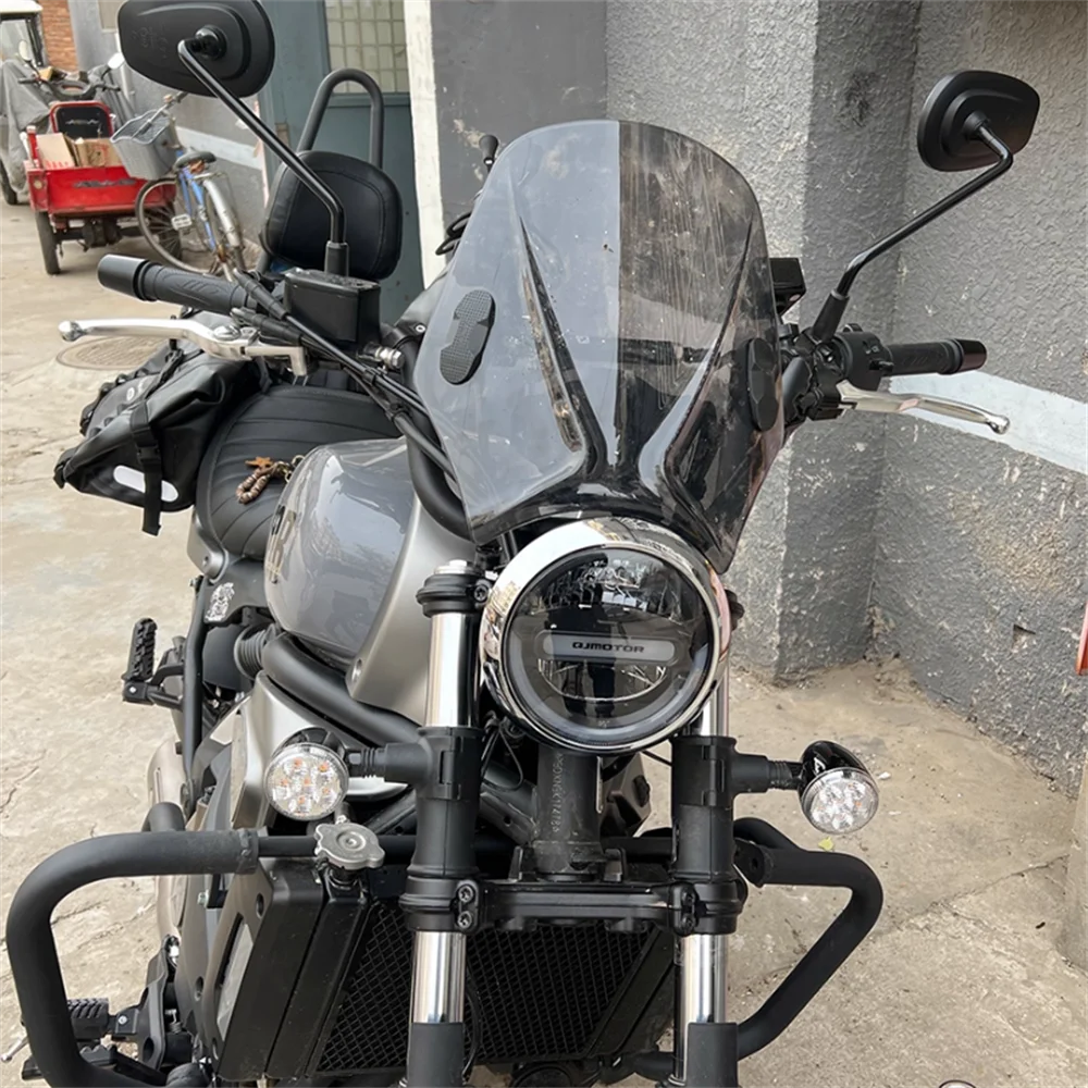 

For CFMOTO 250CL 450CL-C 650MT Papio125 Retro windshield high-quality front windshield with bracket and air guide plate