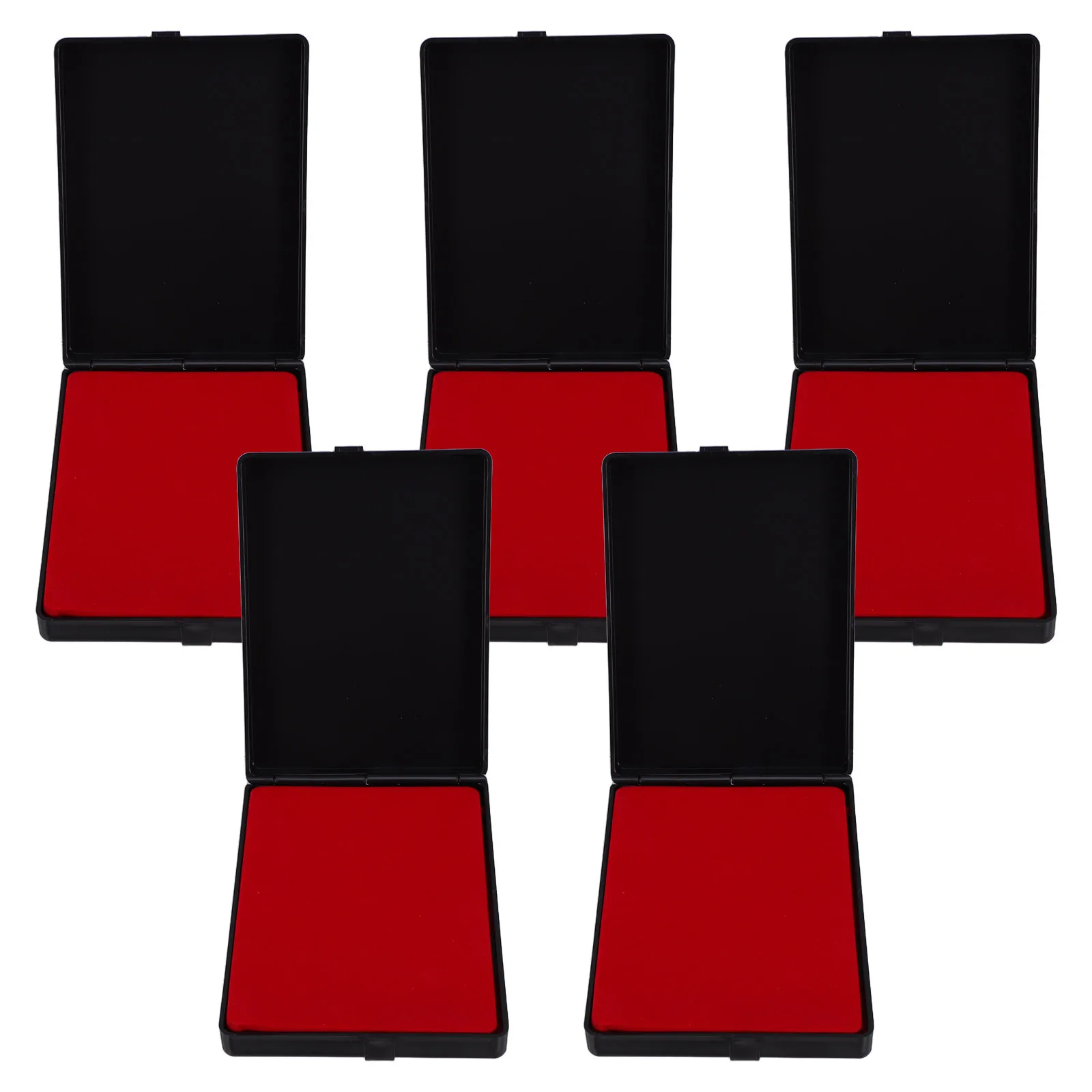 

5Pcs Ring Storage Box - 4.7x3.5x0.9inch Plastic Badge Display Case with Sponge Liner - Flip Lid Medal Organizer for Brooch Pin