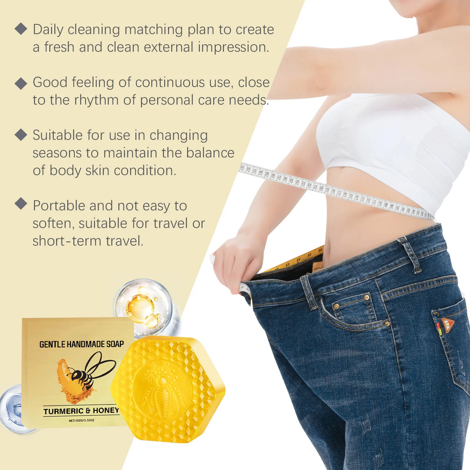 

Bee Venom & Turmeric Cleansing Soap - Gentle Body Cleanser for Nourished, Refreshed Skin