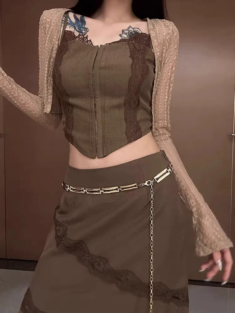 ストリートスタイル-スパイシーガール-デザインセンス-メタルベルト-レディース-多用途-スカート-ウエストチェーン-2025年新作-シンプル-アクセサリー-若者向け