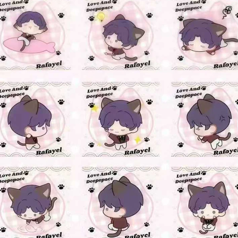 ラブ アンド ディープスペース キュート ペット スタンプ カード 55x70mm ゴールド フォイル チビ スタイル 140 デザイン コレクターズ エディション