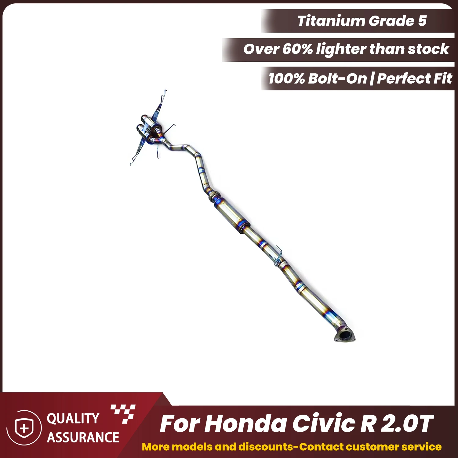 

ECCF Titanium Catback Exhaust For Honda Civic R 2.0T Aggressive Exhaust Sound Performance Upgrade Easy Installation