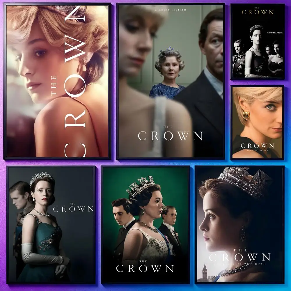 TV The CrownS Poster Poster Sci Fi Cyberpunk HD Self Adhesive Wall Print Futuristic Home Game Room Decor Gift