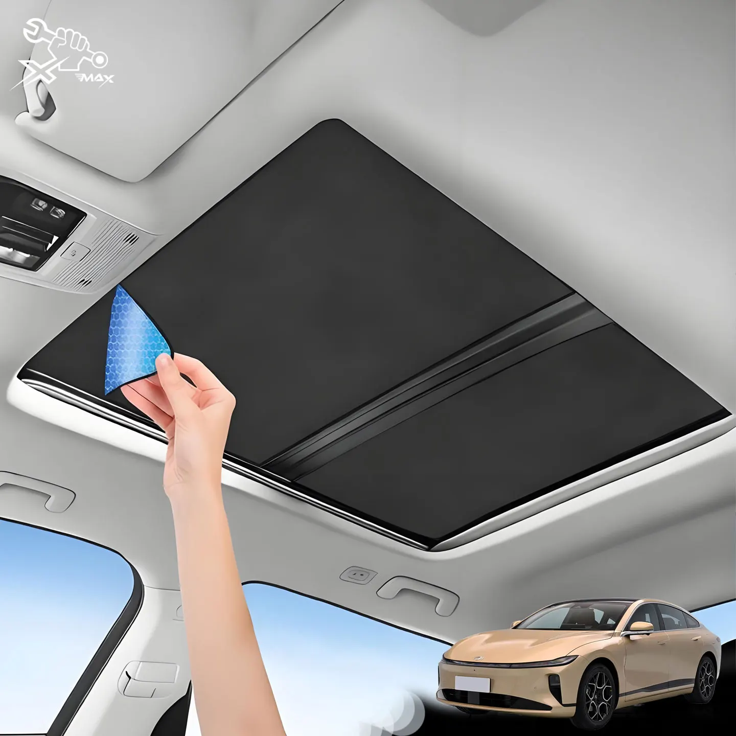 

Car Sunroof Shade For Changan Nevo A07 2023-2026 Custom Fit Glass Roof Sunshade Roof Heat Insulation Interior Accessory