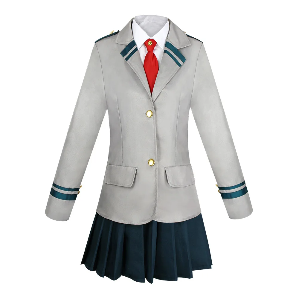 Anime My Hero Academia Shoto Todoroki Ochaco Uraraka Cosplay Costume School Uniform Wig Full Set Role Play Unisex Clothes view 4